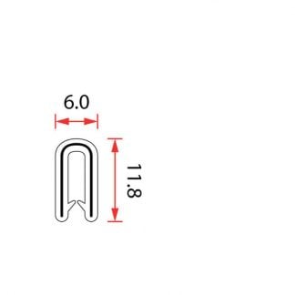 Black PVC Pinchweld Edge Trim
