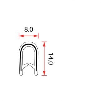 Black PVC Pinchweld Edge Trim