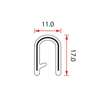 Black PVC Pinchweld Edge Trim
