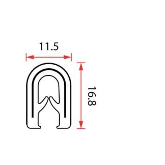 Black Epdm Pinchweld Edge Trim