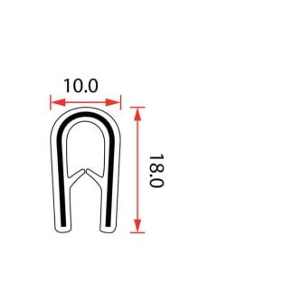 Black PVC Pinchweld Edge Trim
