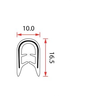 Black PVC Pinchweld Edge Trim