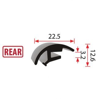 Universal VT Commodore Rear Lower Windscreen Mould 22.5mm - 25m Roll