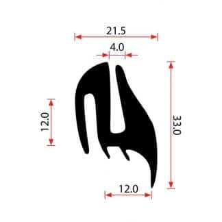 ROPE IN TYPE RUBBER Glazing Rubbers ALP OZ Auto Moulds ROPE IN TYPE RUBBER