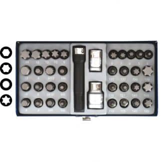 37Pc 3/8″ and 1/2″ Dr Professional Bits Set