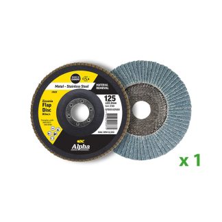 Flap Disc 125mm Z80 Grit Zirconia (each)