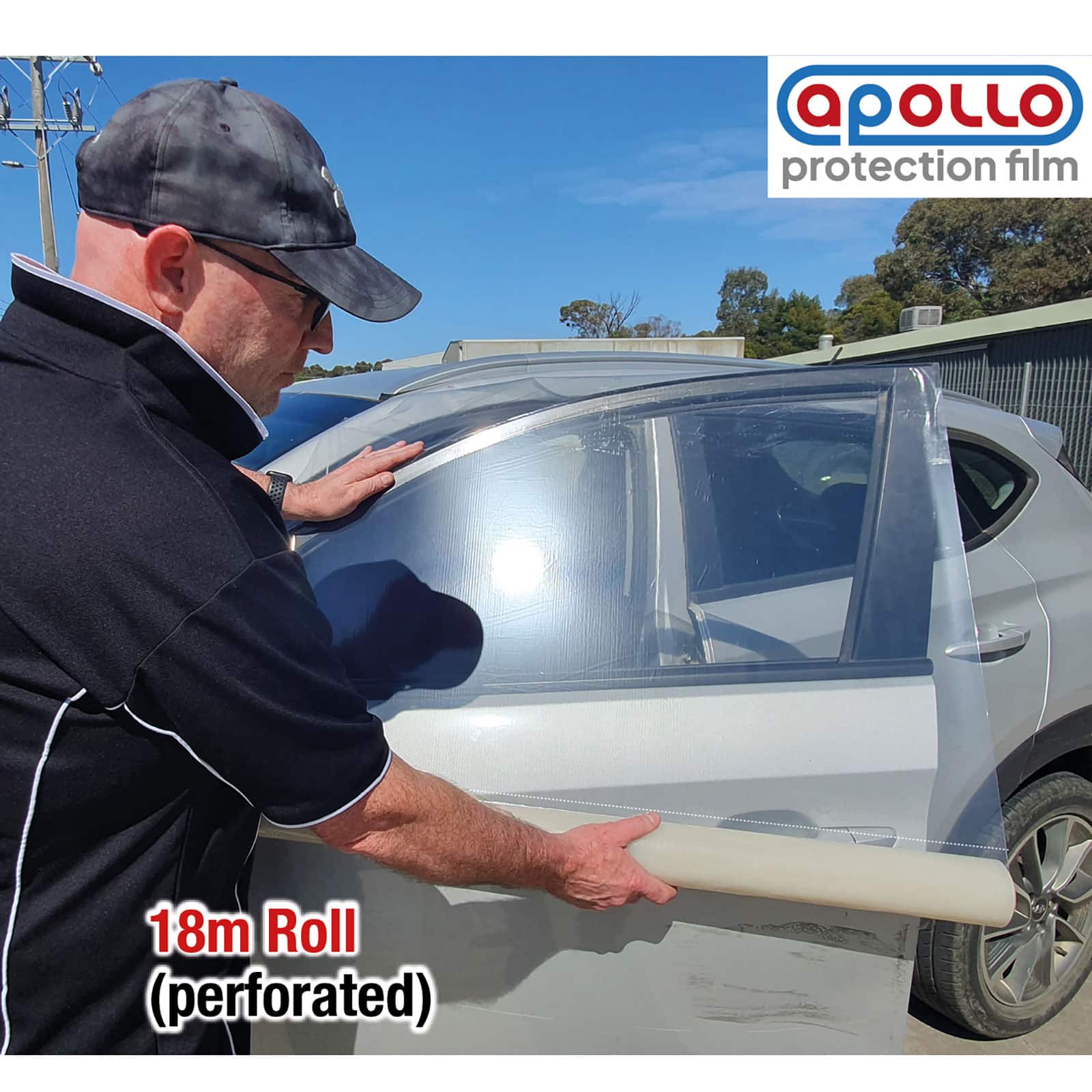 Apollo Perforated Auto Glass Protection Film - 91cm - 18 Mtr Roll