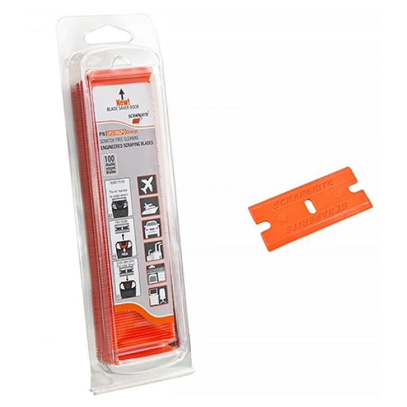 Scraperite Standard Rectangle Plastic Blades - Pkt 100